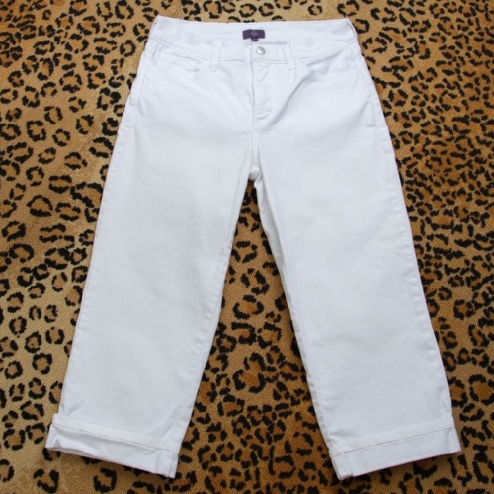 NYDJ white NWOT white denim crop jeans 4